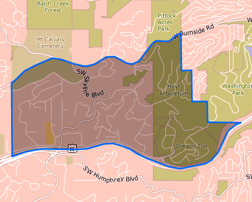 map of Sylvan-Highlands 