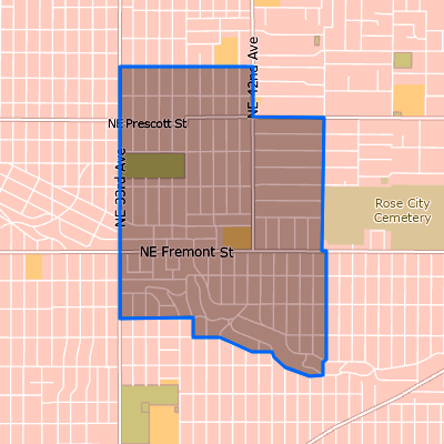 map of Beaumont-Wilshire